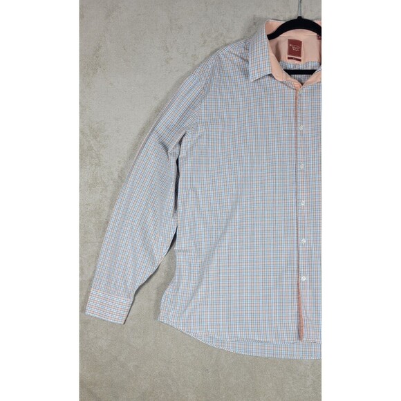 Penguin Mens Casual Shirt Slim Fit Long Sleeve Multicolor Plaid Size 18 36/37 - Picture 3 of 8